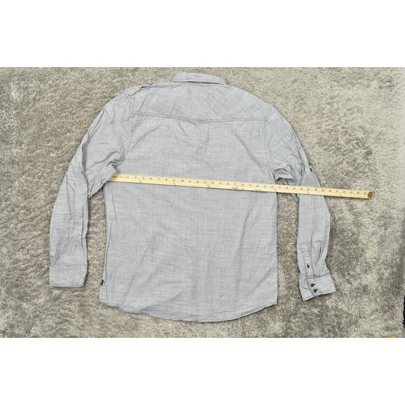 Jeans By Buffalo Gray Button-Up Shirt Men 2XL Cotton Classic - Picture 4 of 8